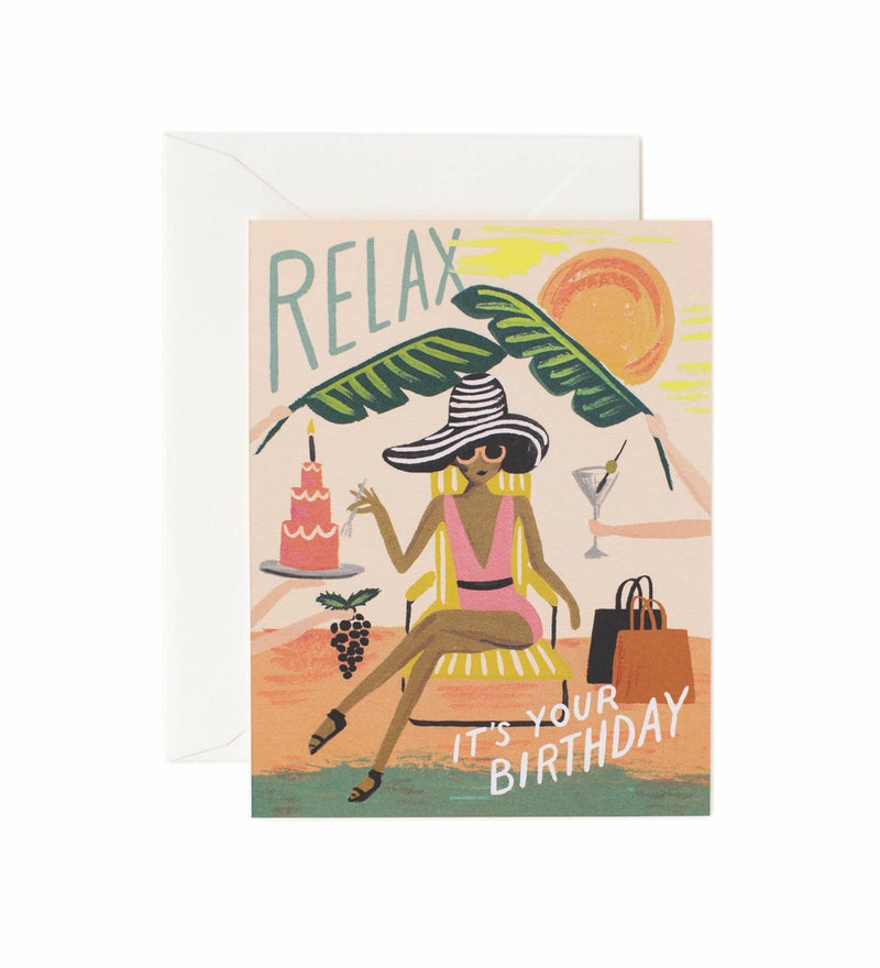 Relax Birthday Card - Pinecone Trading Co.