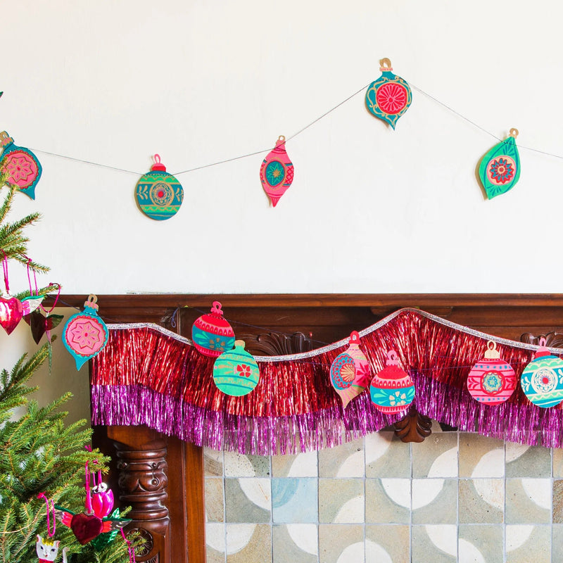Retro Bauble Garland - Pinecone Trading Co.