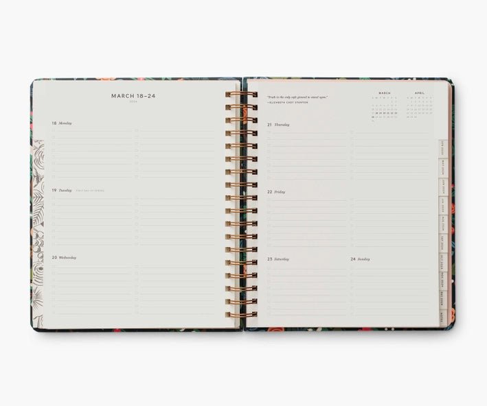 Rifle Paper Co. Peacock 17-Month Planner - Pinecone Trading Co.