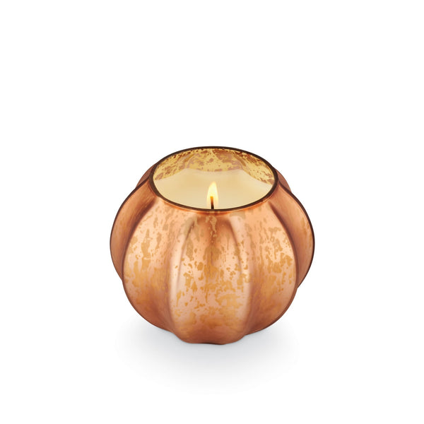 Rustic Pumpkin Mercury Glass Candle - Pinecone Trading Co.