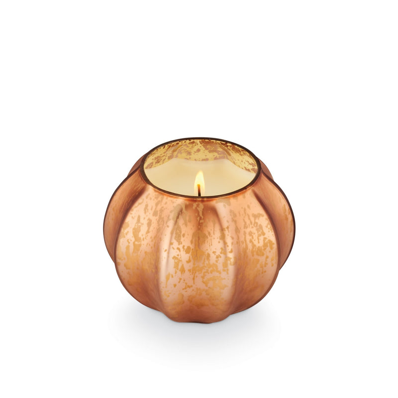 Rustic Pumpkin Mercury Glass Candle - Pinecone Trading Co.