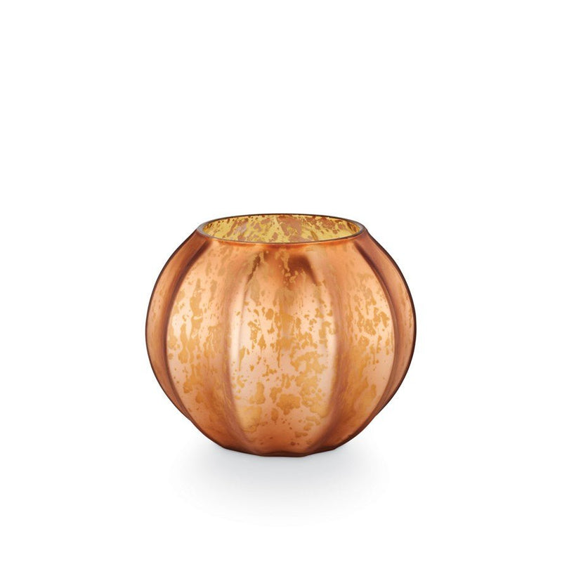 Rustic Pumpkin Mercury Glass Candle - Pinecone Trading Co.