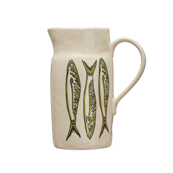 Sardine Stoneware Pitcher - Pinecone Trading Co.