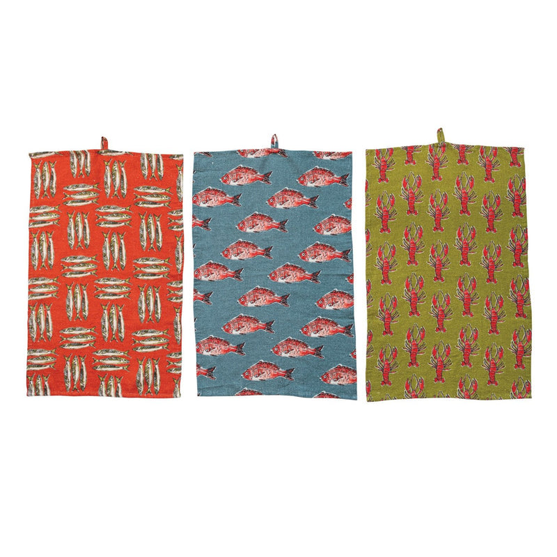 Sea Life Tea Towel - Pinecone Trading Co.