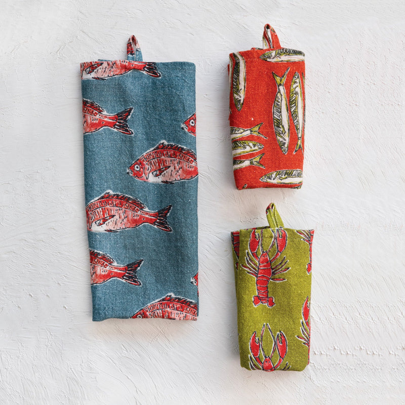 Sea Life Tea Towel - Pinecone Trading Co.