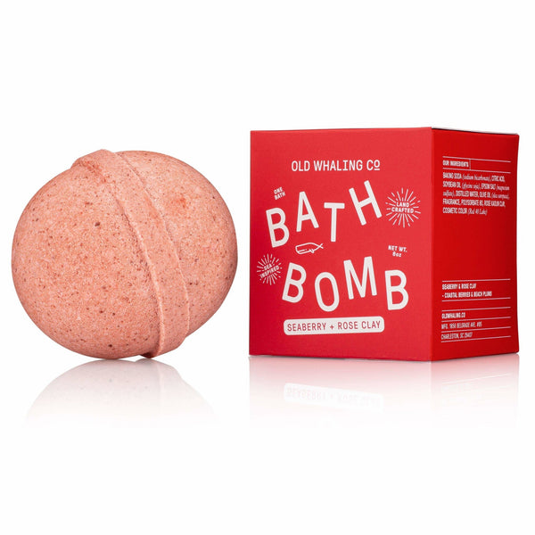 Seaberry + Rose Clay Bath Bomb - Pinecone Trading Co.