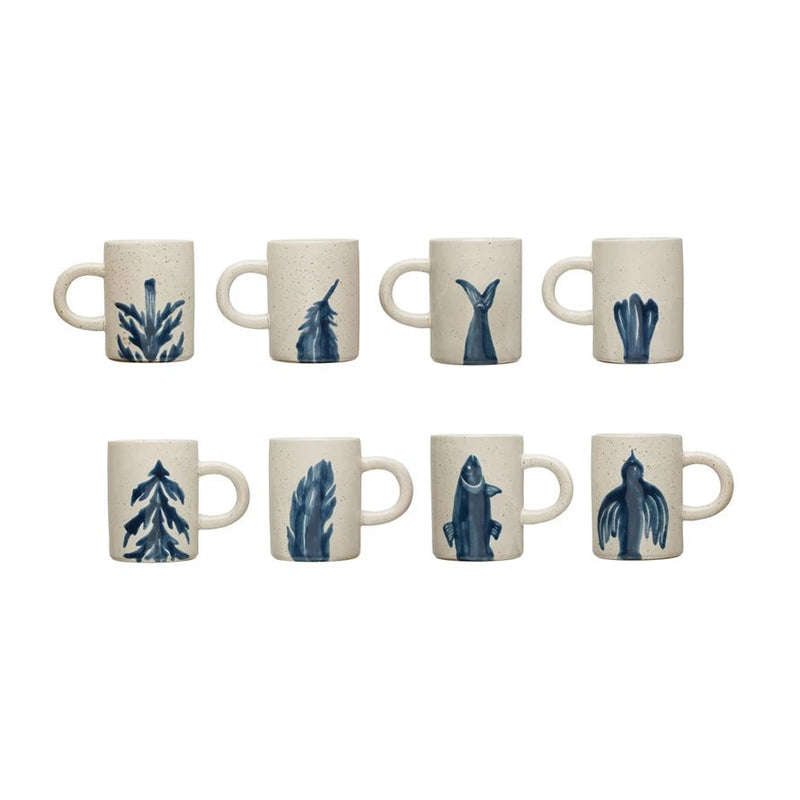 Silhouette Hand-Painted Stoneware Mug - Pinecone Trading Co.