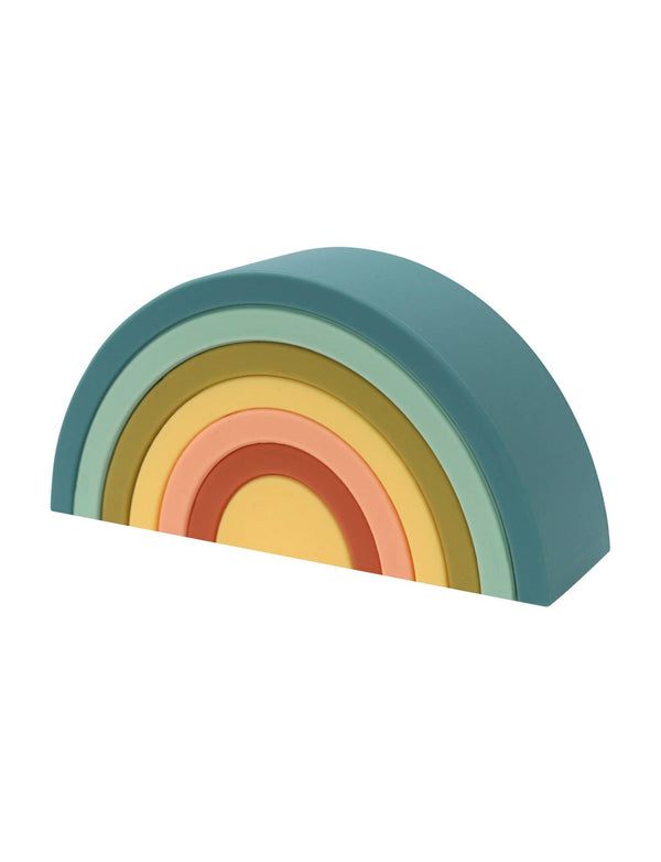 Silicone Rainbow Stacker | Blueberry - Pinecone Trading Co.