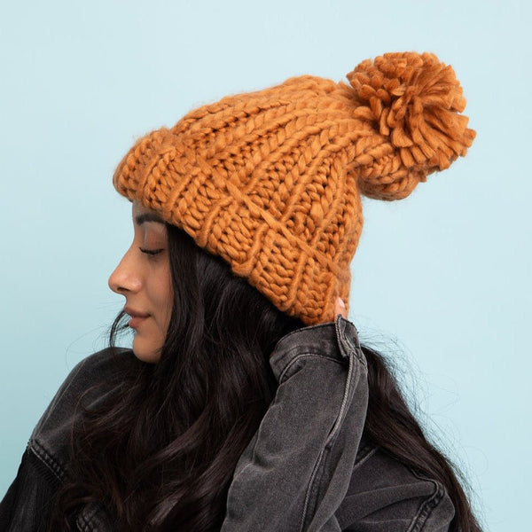 Soft Chunky Cable Knit Beanie - Pinecone Trading Co.
