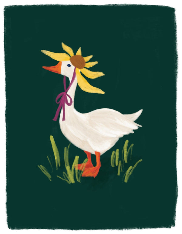 Spring Garden Goose Art Print - Pinecone Trading Co.