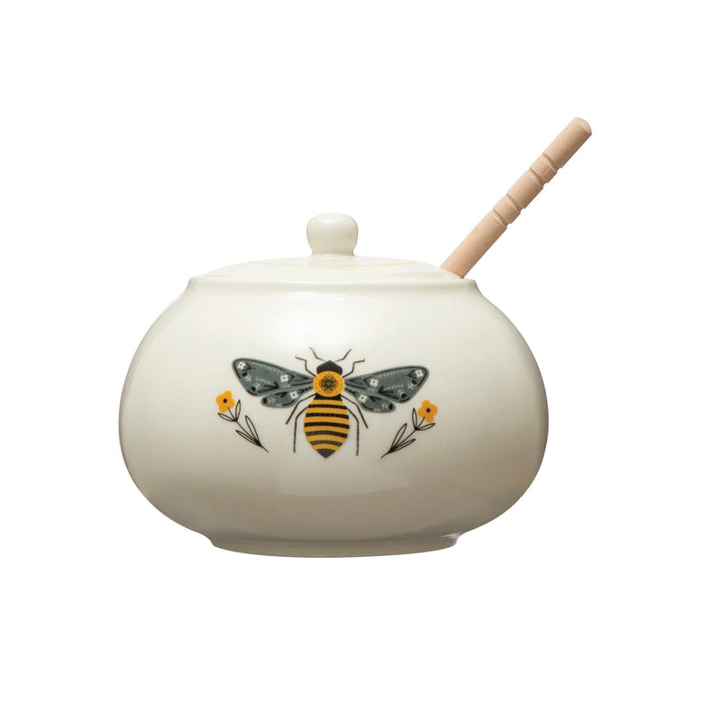 Stoneware Honey Pot - Pinecone Trading Co.
