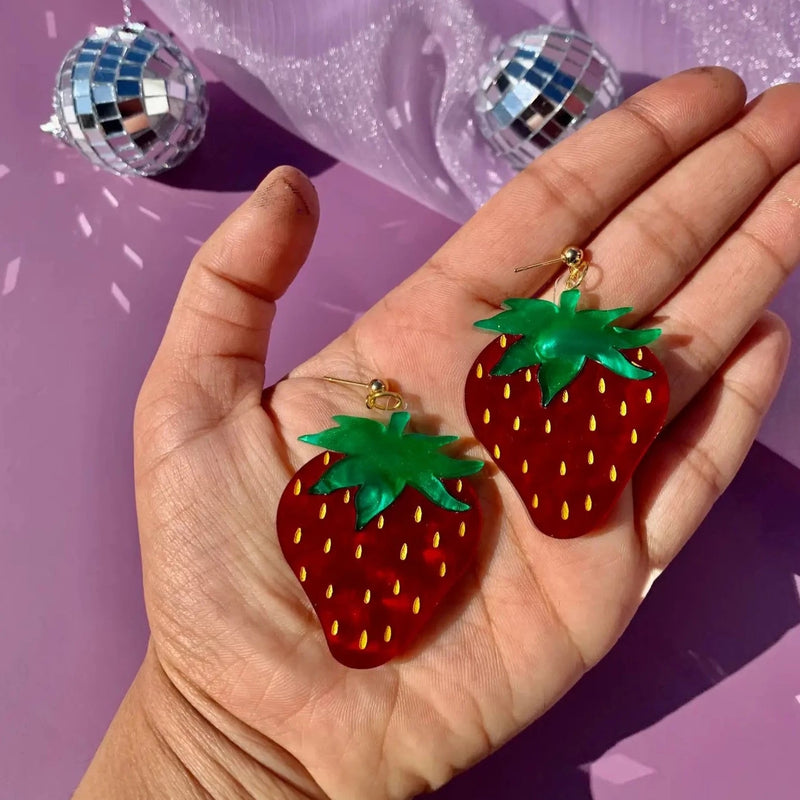 Strawberry Earrings - Pinecone Trading Co.