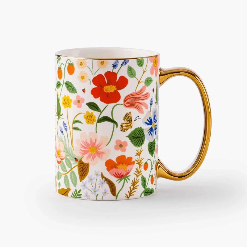 Strawberry Fields Porcelain Mug | Rifle Paper Co. - Pinecone Trading Co.