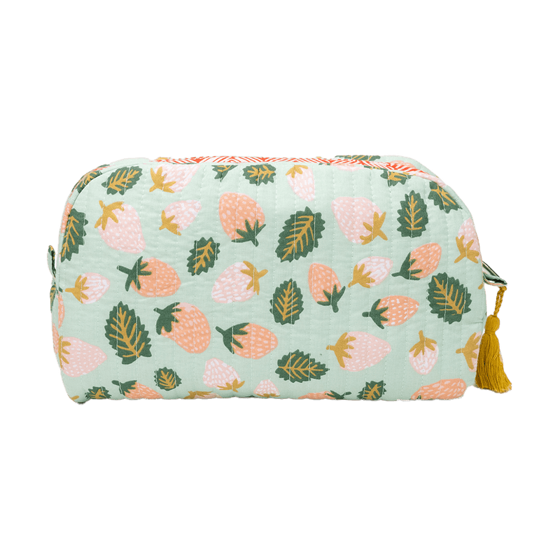 Suzette Large Quilted Scallop Zipper Pouch - Pinecone Trading Co.