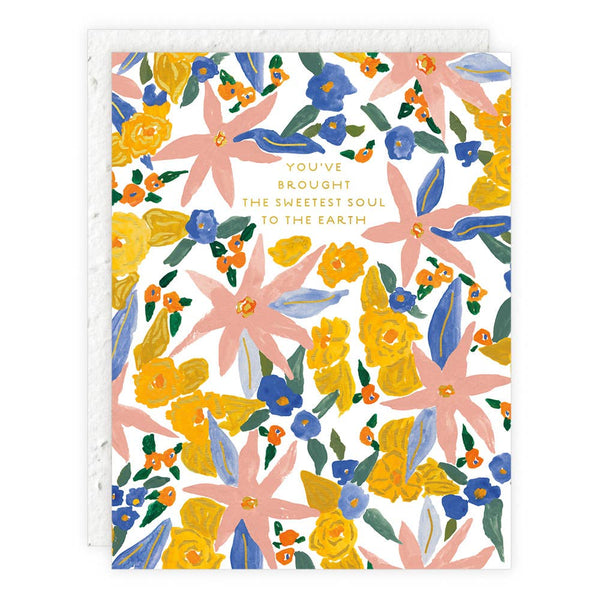 Sweet Flowers Baby Card - Pinecone Trading Co.