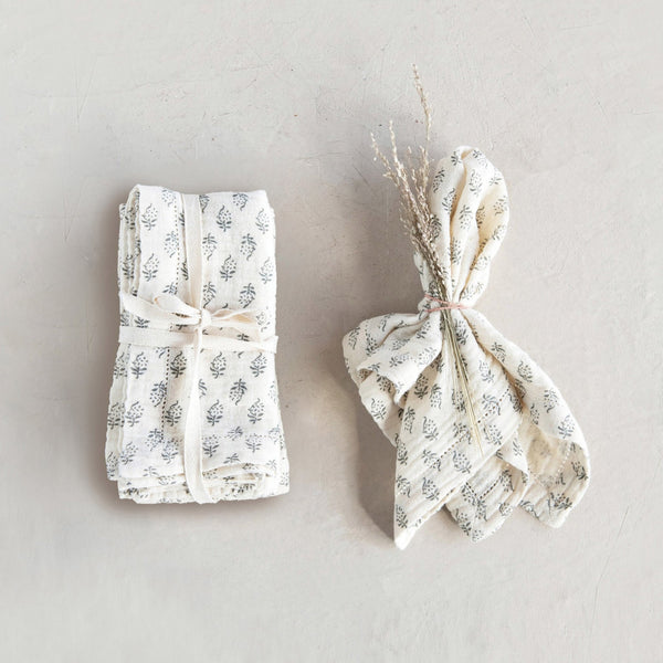 Timeless Blooms Floral Printed Napkins - Pinecone Trading Co.