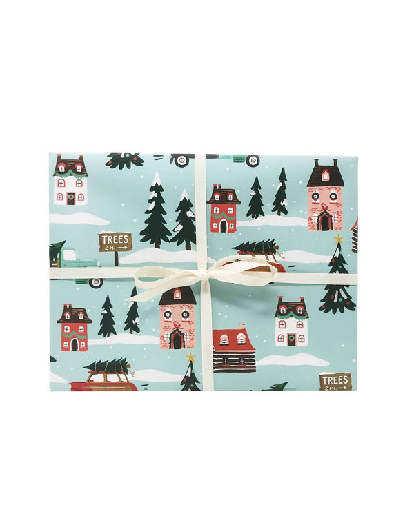 Tree Toters Gift Wrap - Single Sheet - Pinecone Trading Co.