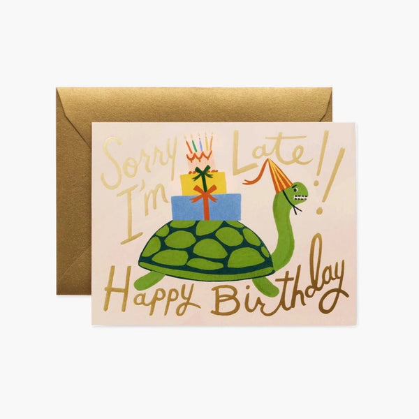 Turtle Belated Birthday Card - Pinecone Trading Co.