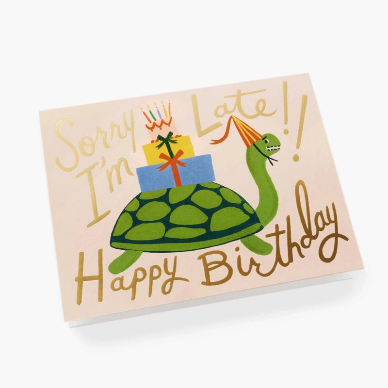 Turtle Belated Birthday Card - Pinecone Trading Co.
