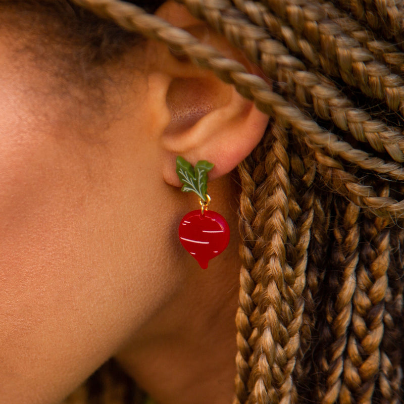 WOLL Beet Post Earrings - Pinecone Trading Co.