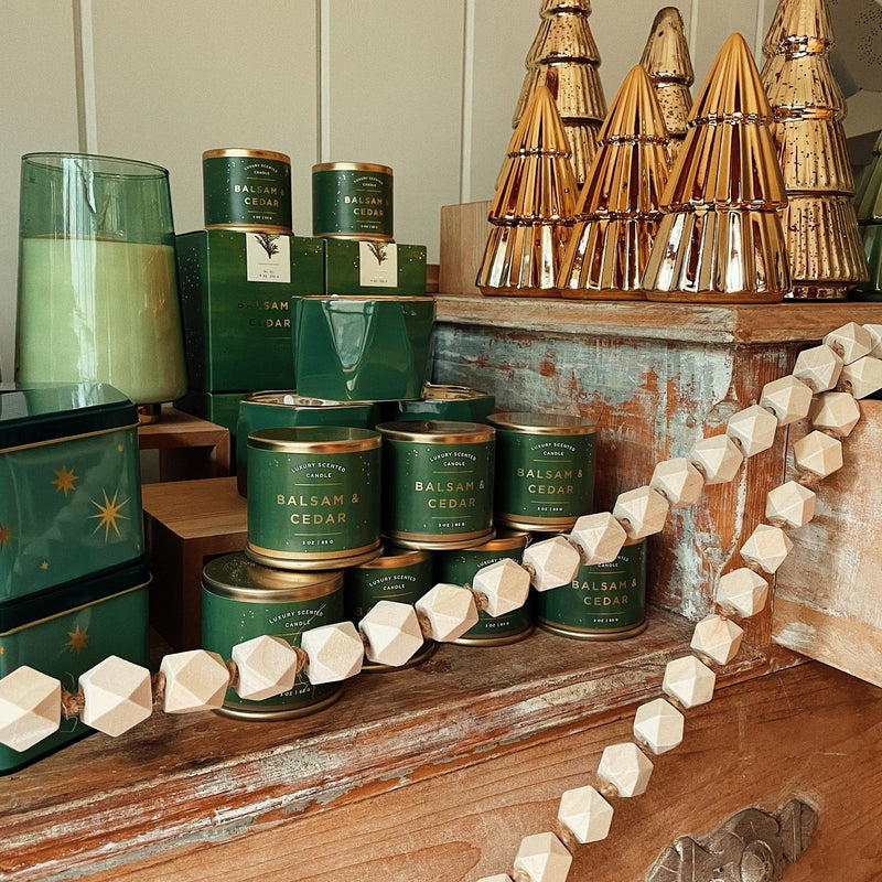 Wooden Neutral Bead Garland - Pinecone Trading Co.