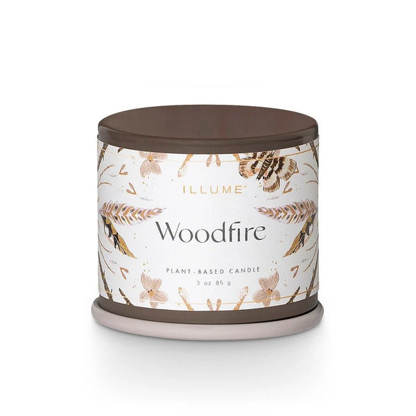 Woodfire Demi Vanity Tin Candle - Pinecone Trading Co.