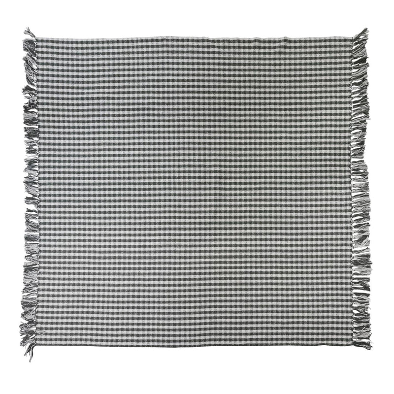 Woven Recycled Gingham Cotton Blend Throw - Pinecone Trading Co.